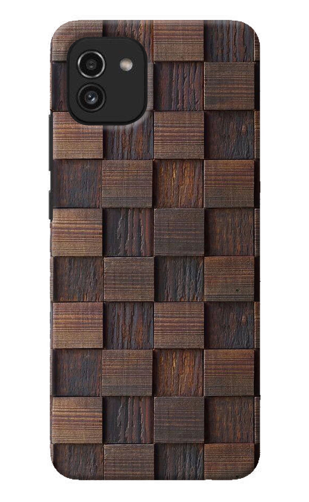 Wooden Cube Design Samsung A03 Back Cover