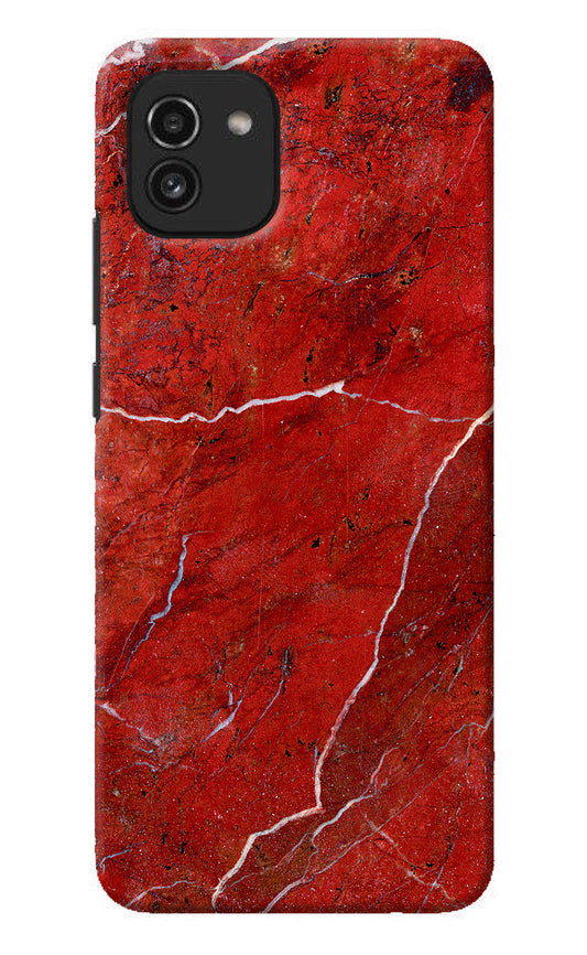 Red Marble Design Samsung A03 Back Cover