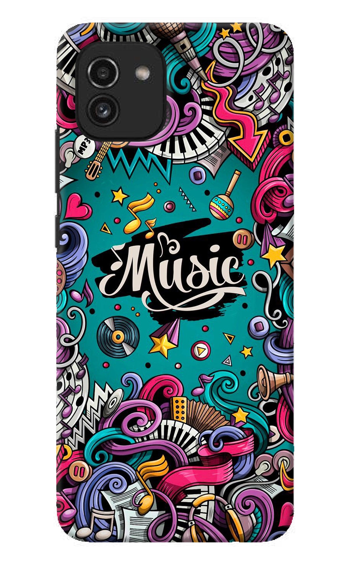 Music Graffiti Samsung A03 Back Cover