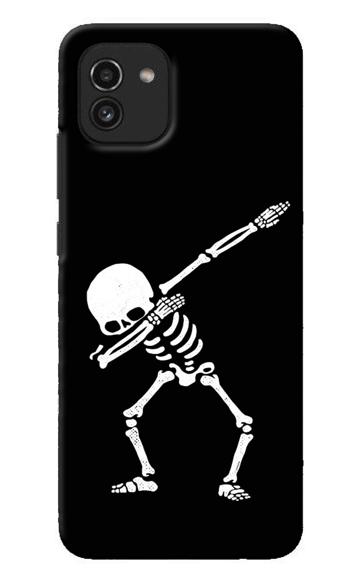 Dabbing Skeleton Art Samsung A03 Back Cover