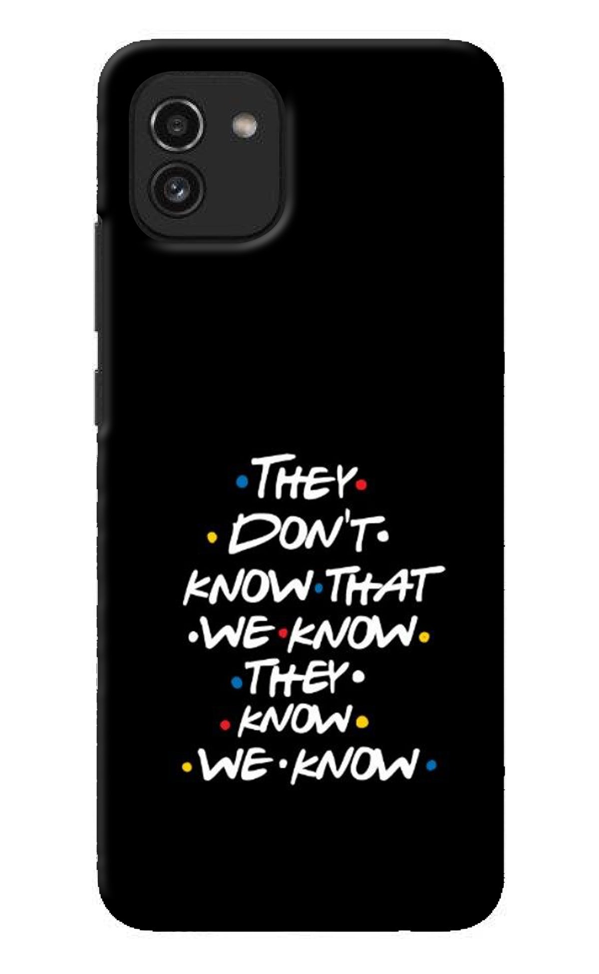 FRIENDS Dialogue Samsung A03 Back Cover