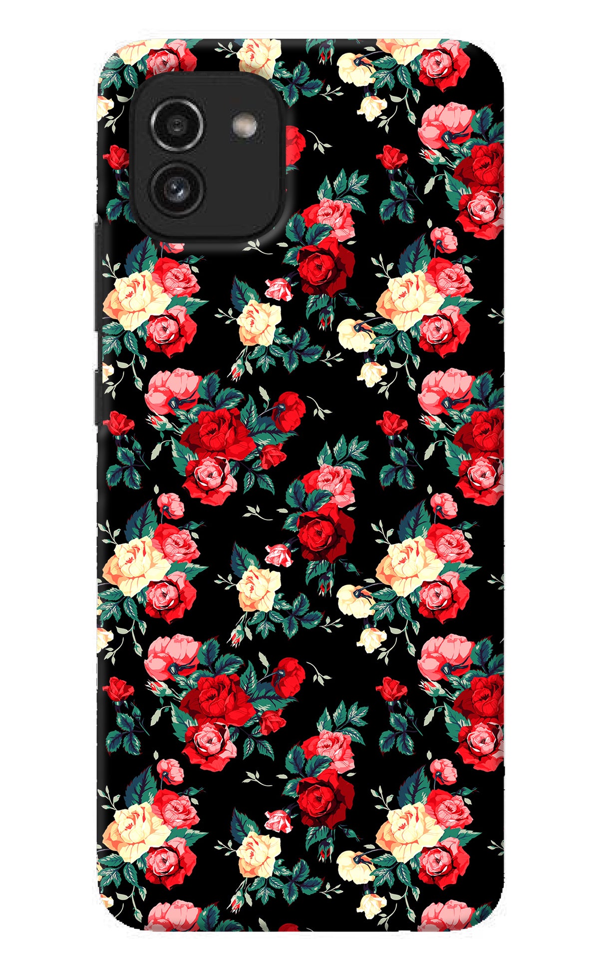 Rose Pattern Samsung A03 Back Cover