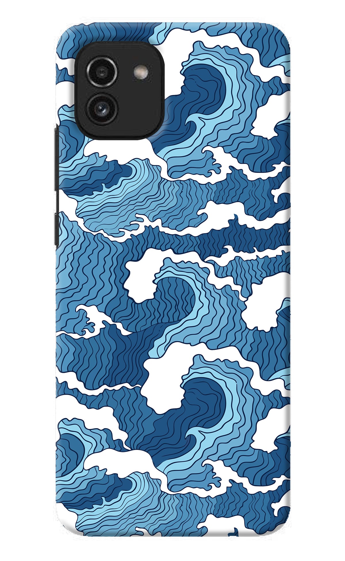 Blue Waves Samsung A03 Back Cover