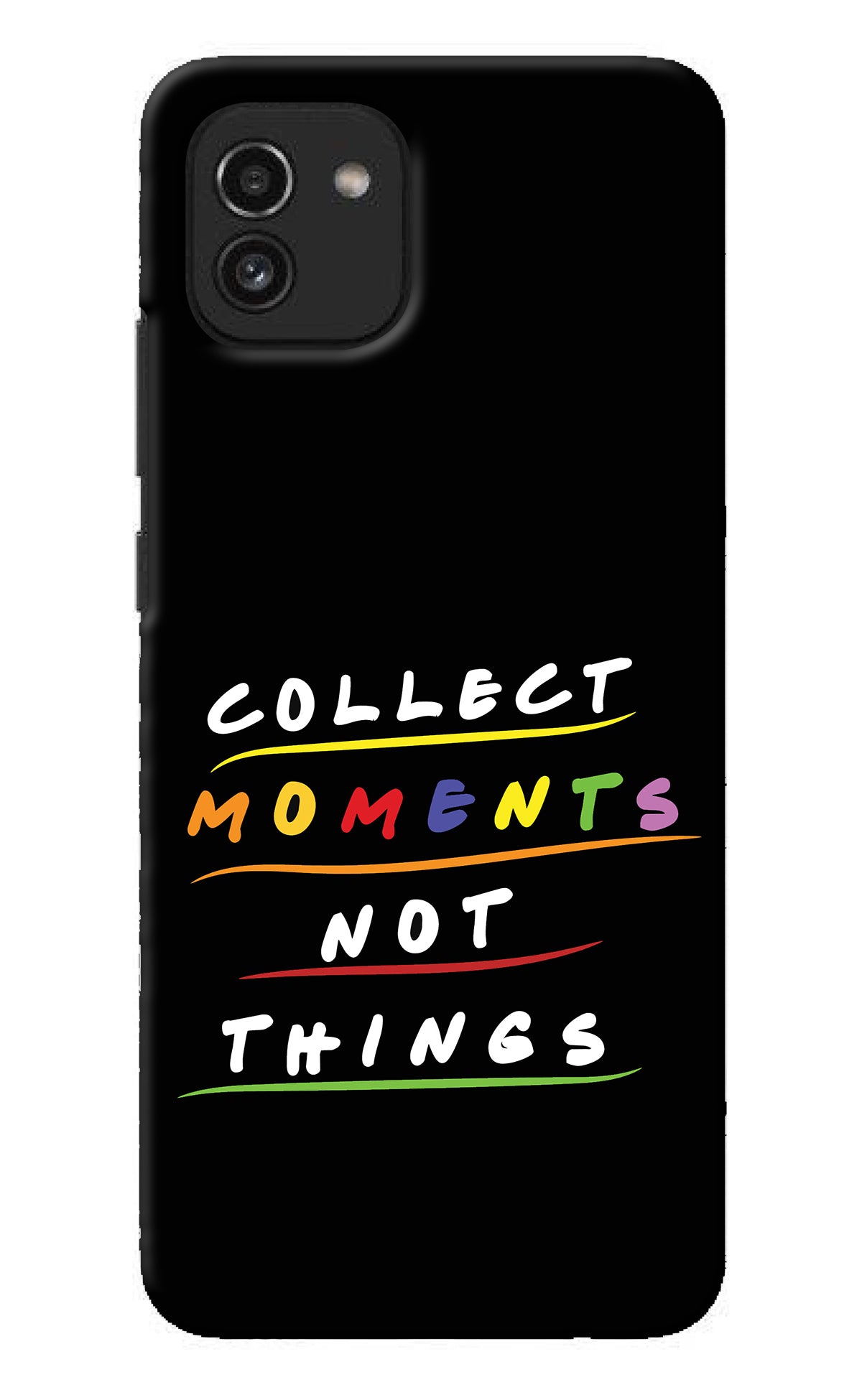 Collect Moments Not Things Samsung A03 Back Cover