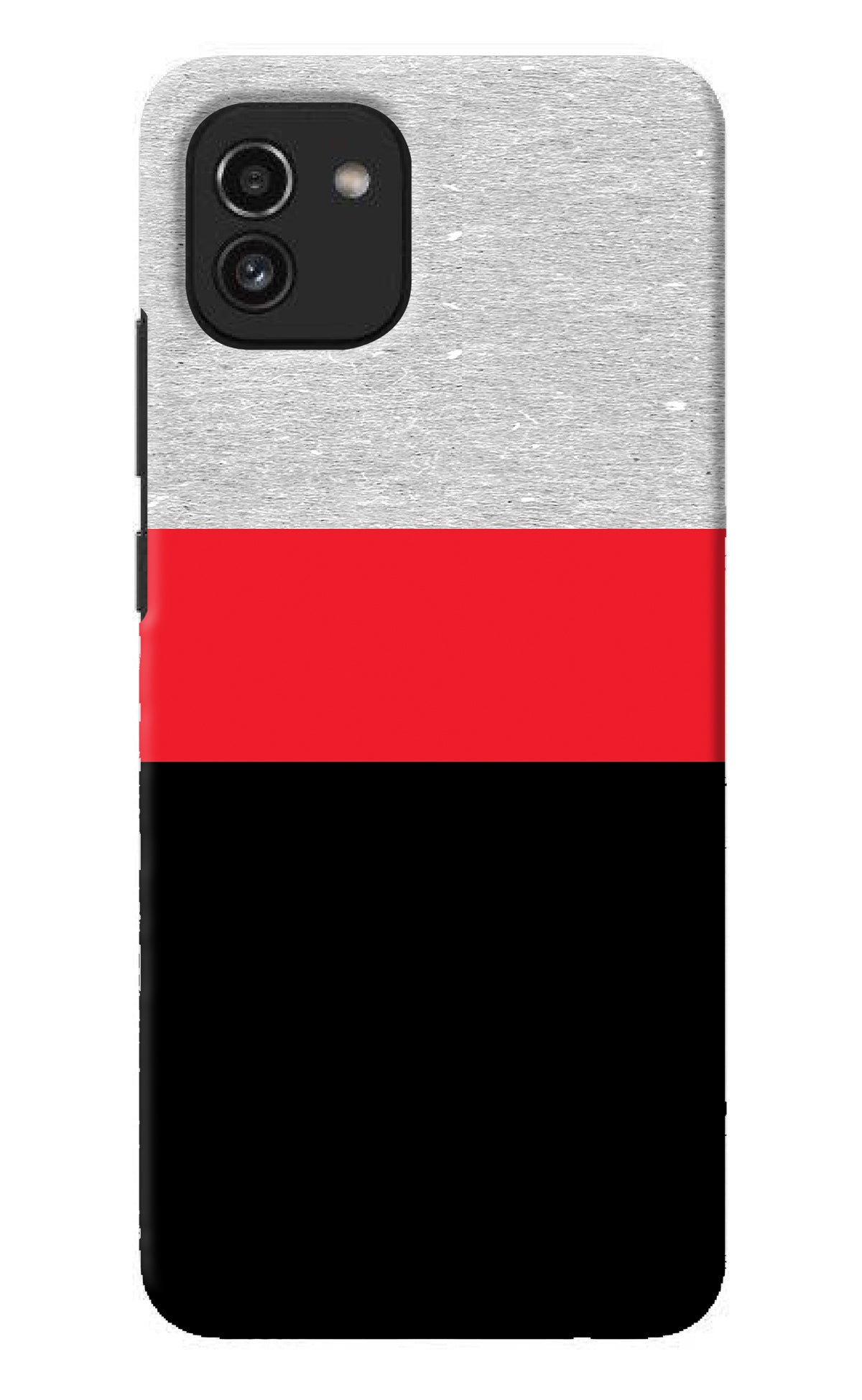 Tri Color Pattern Samsung A03 Back Cover