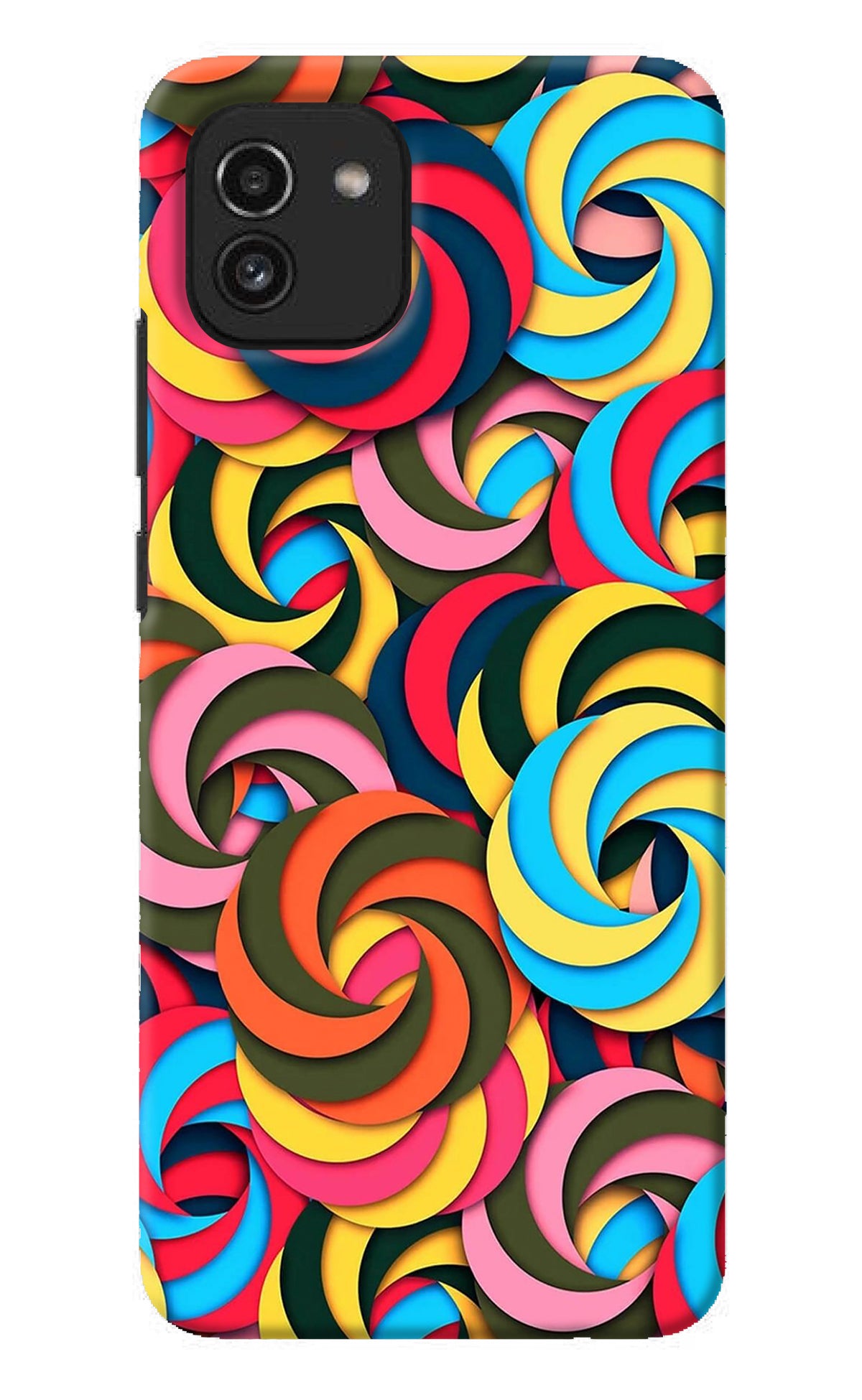 Spiral Pattern Samsung A03 Back Cover