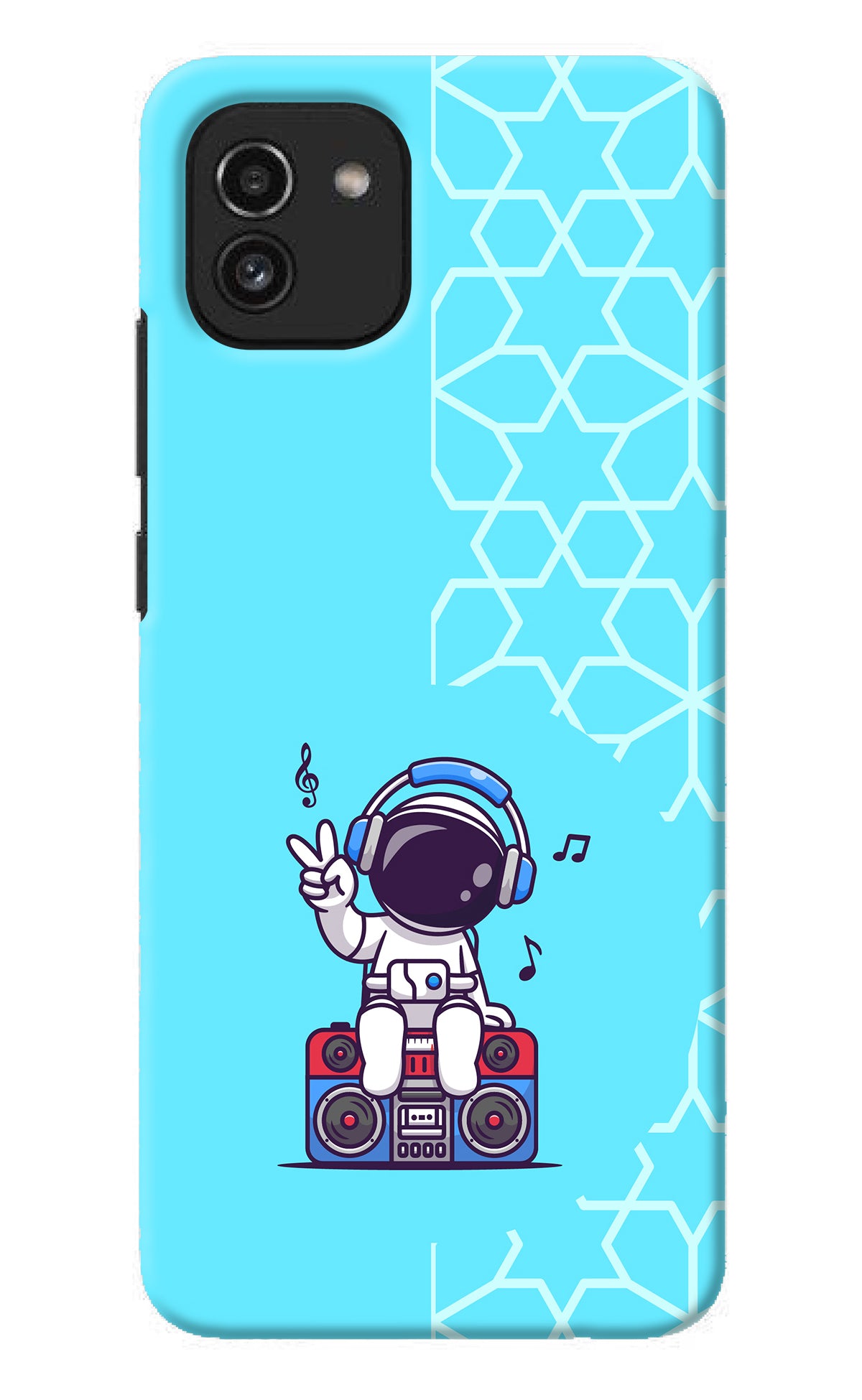 Cute Astronaut Chilling Samsung A03 Back Cover