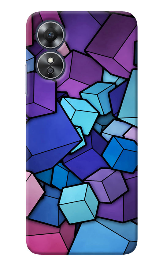 Cubic Abstract Oppo A17 Back Cover