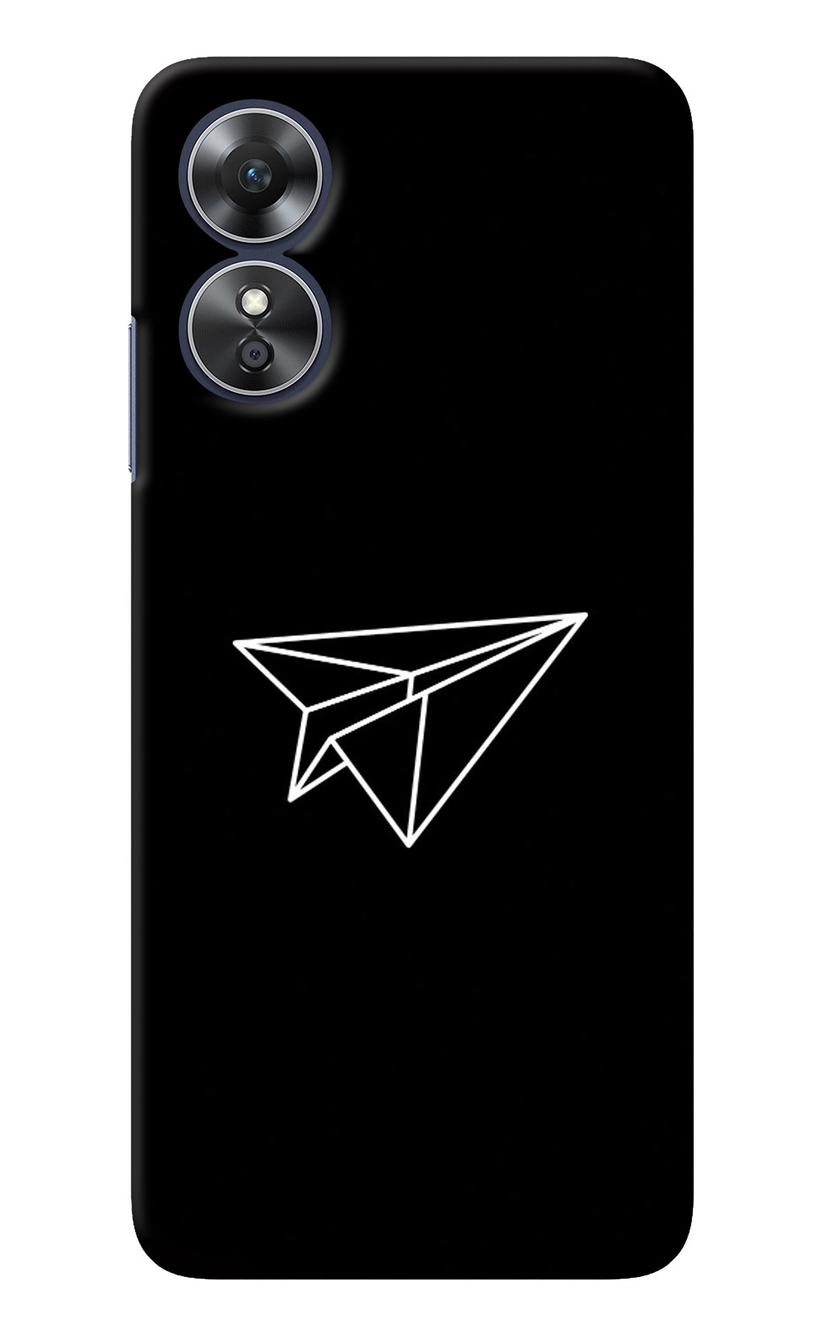 Paper Plane White Oppo A17 Back Cover