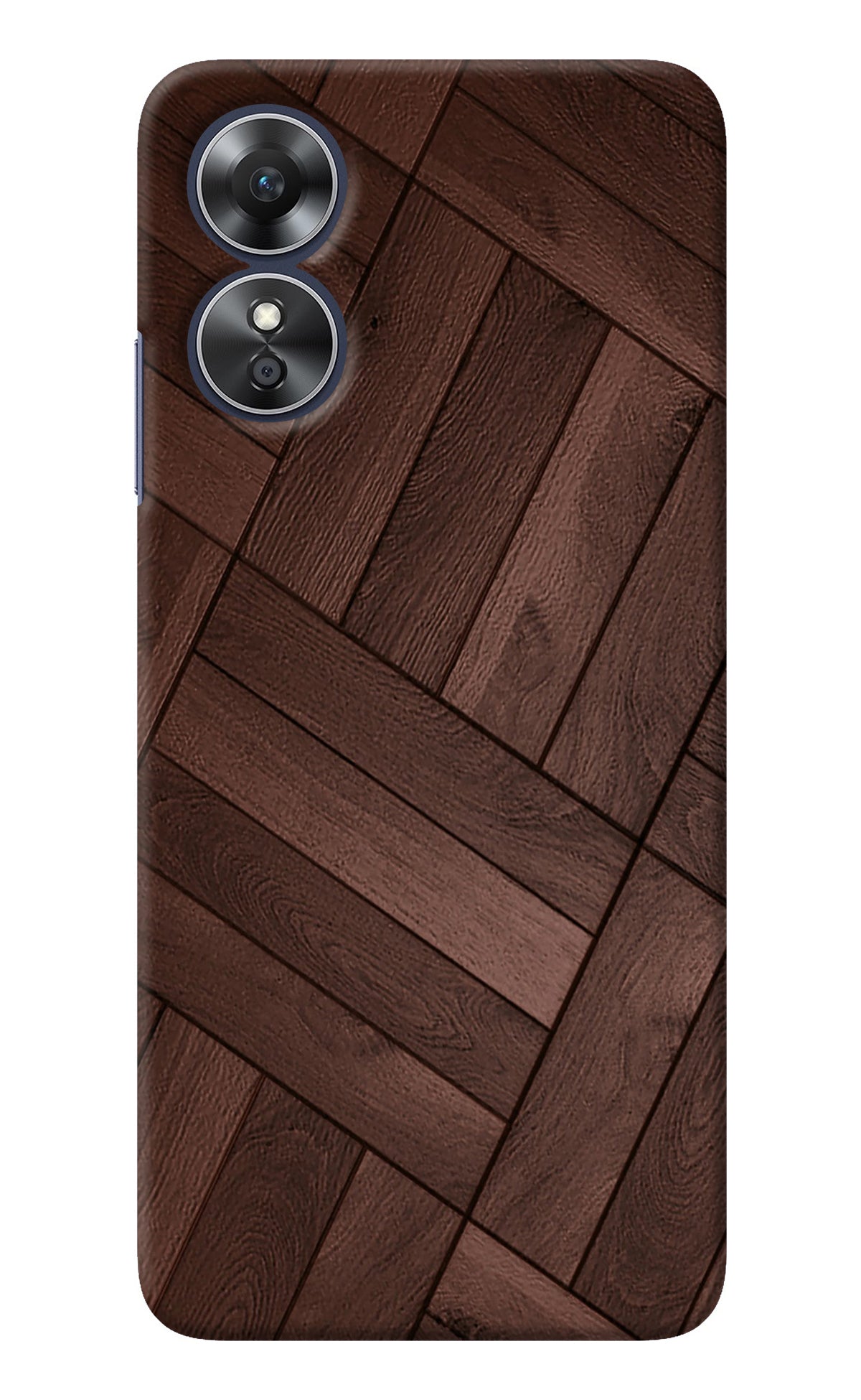 Wooden Texture Design Oppo A17 Back Cover