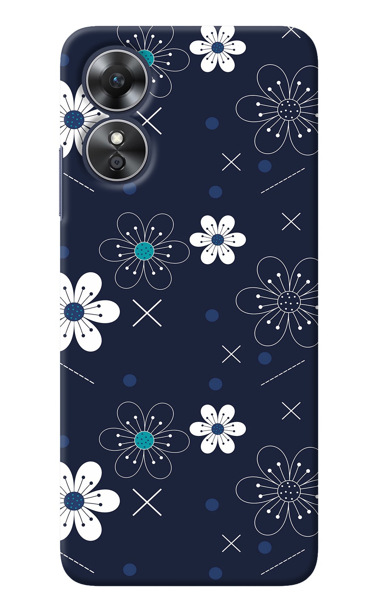 Flowers Oppo A17 Back Cover