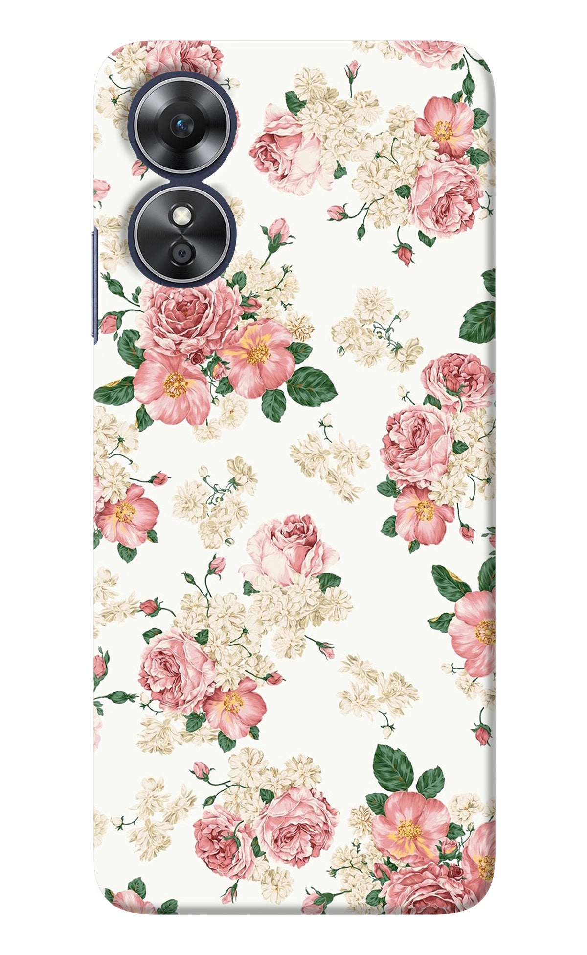 Flowers Oppo A17 Back Cover