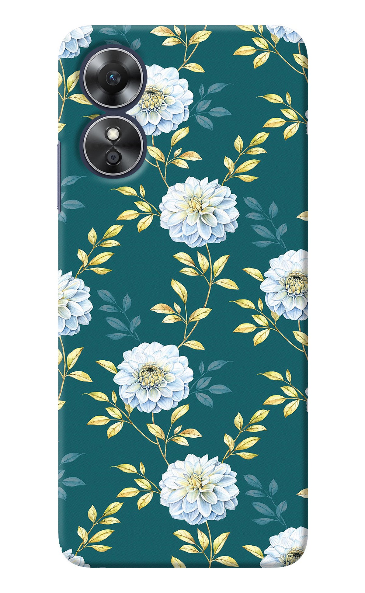 Flowers Oppo A17 Back Cover