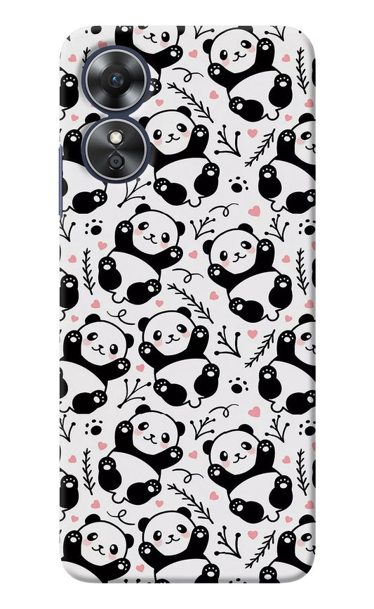 Cute Panda Oppo A17 Back Cover