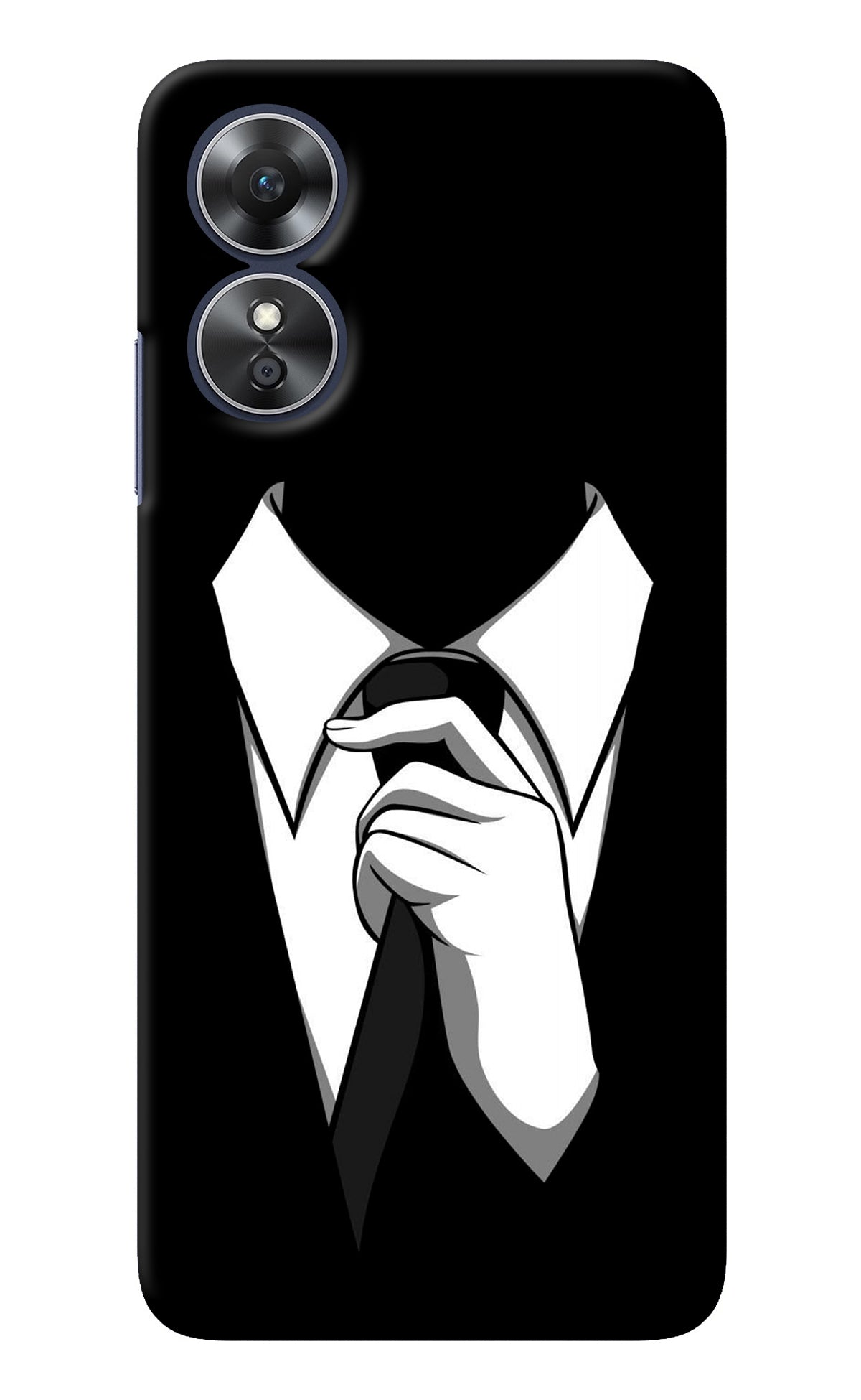 Black Tie Oppo A17 Back Cover