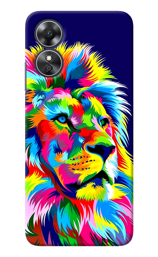 Vector Art Lion Oppo A17 Back Cover