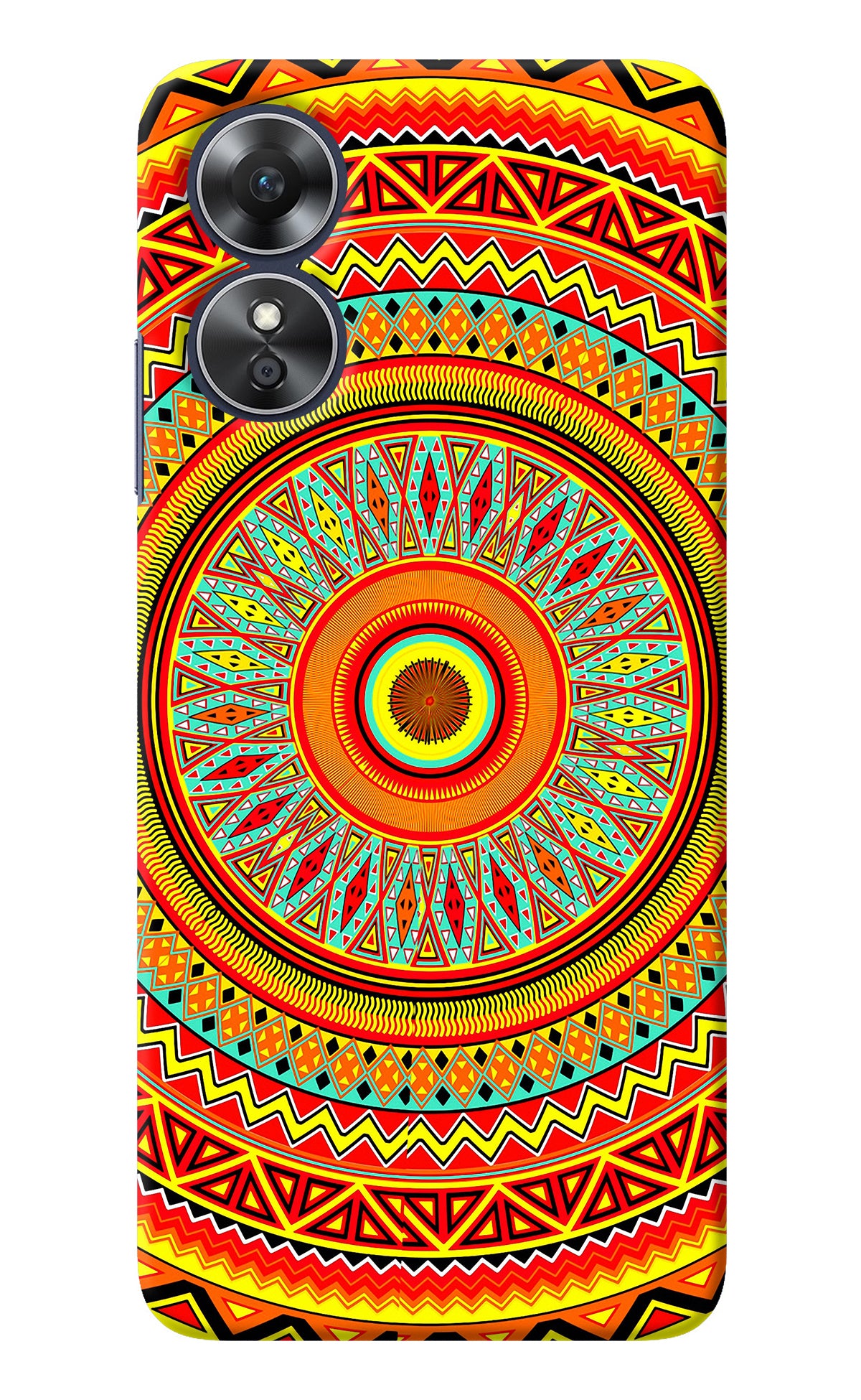 Mandala Pattern Oppo A17 Back Cover