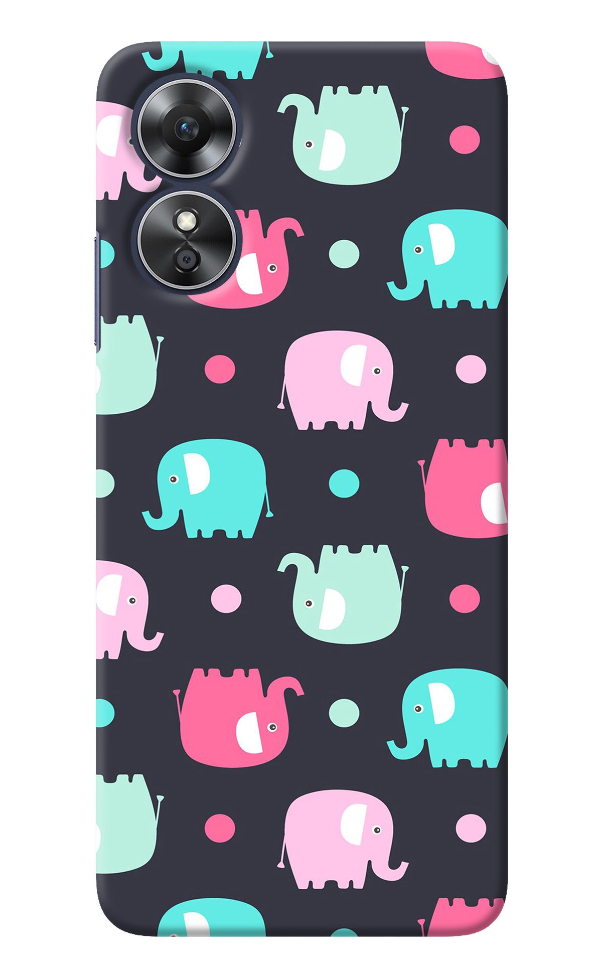 Elephants Oppo A17 Back Cover