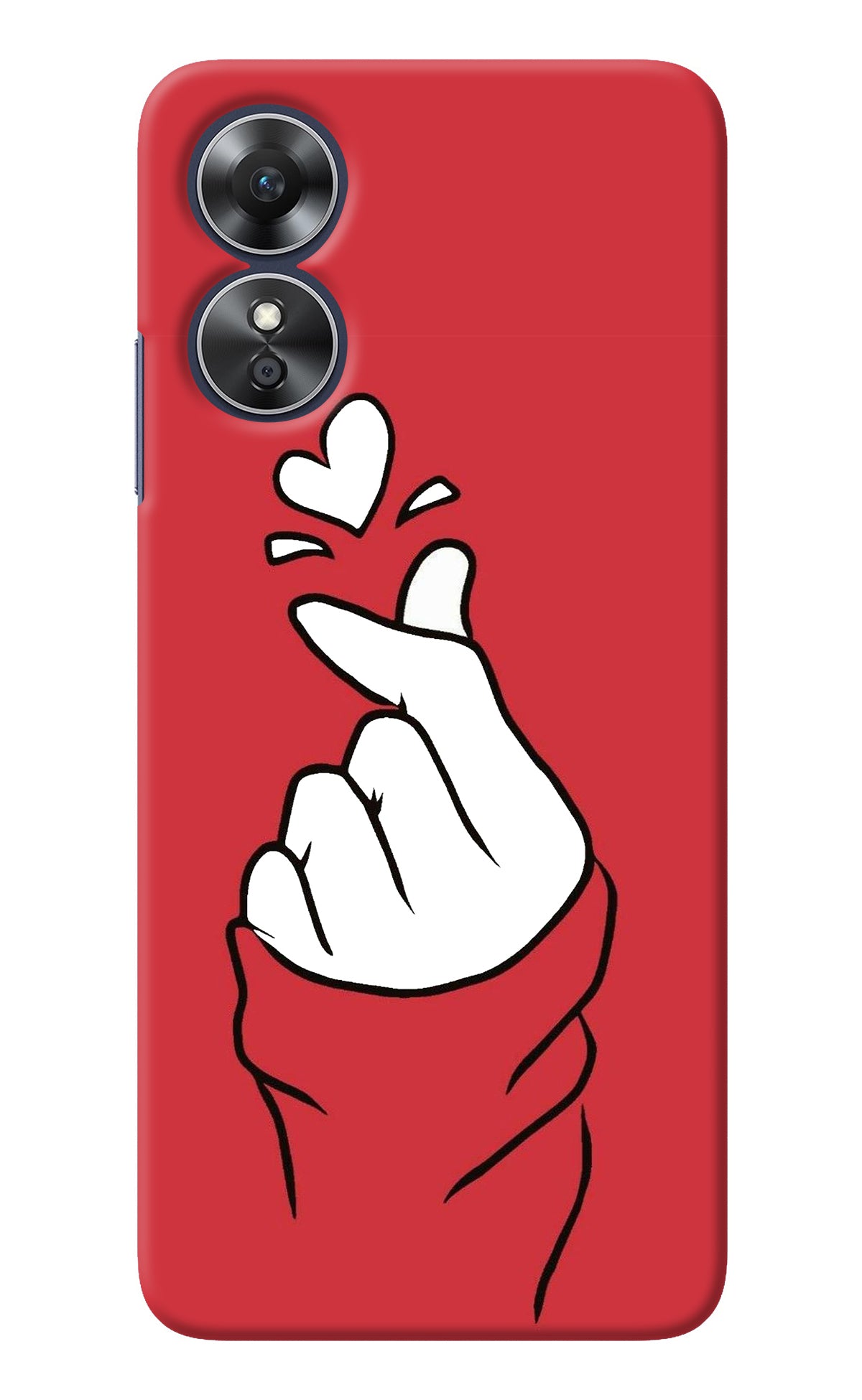 Korean Love Sign Oppo A17 Back Cover