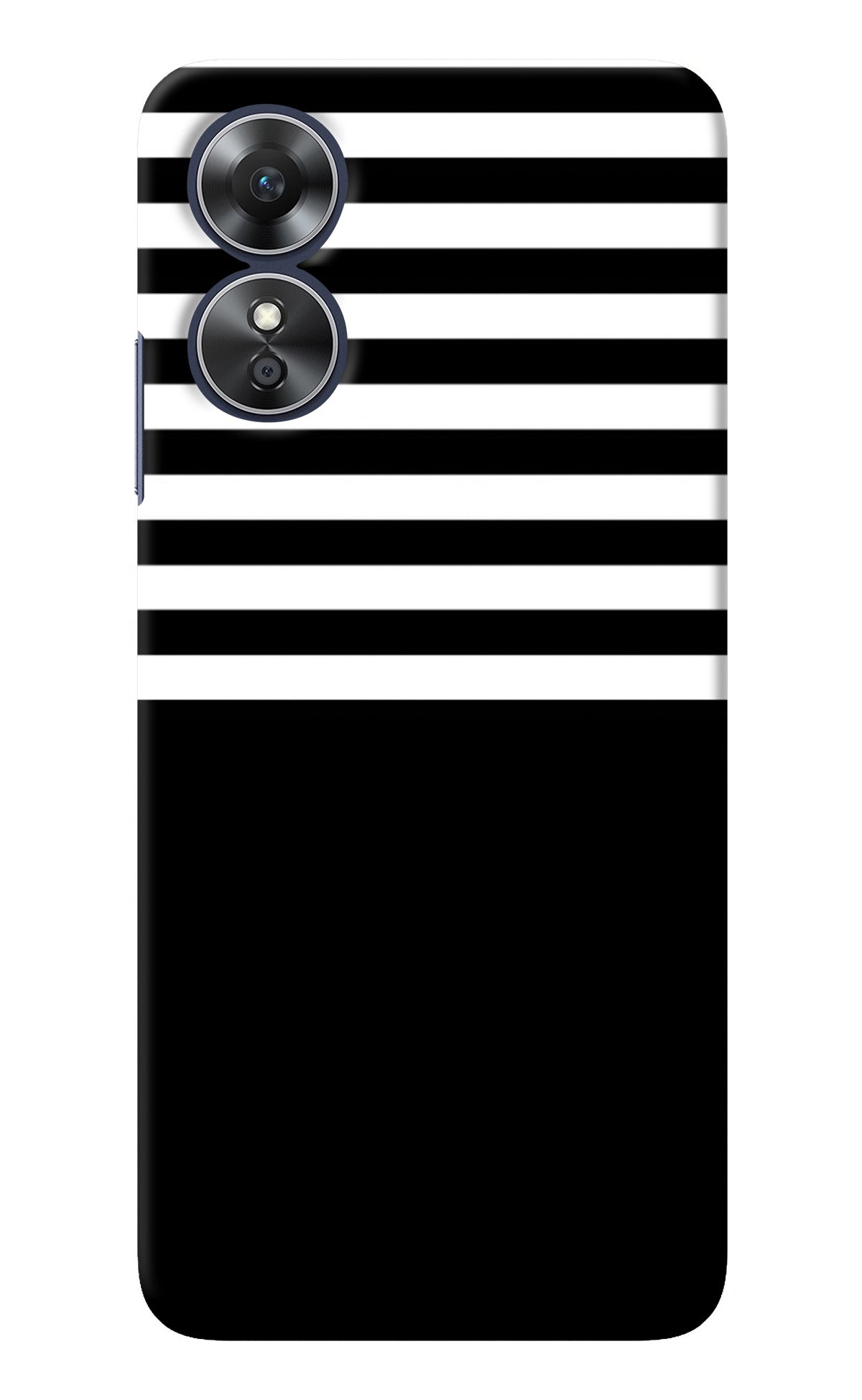 Black and White Print Oppo A17 Back Cover