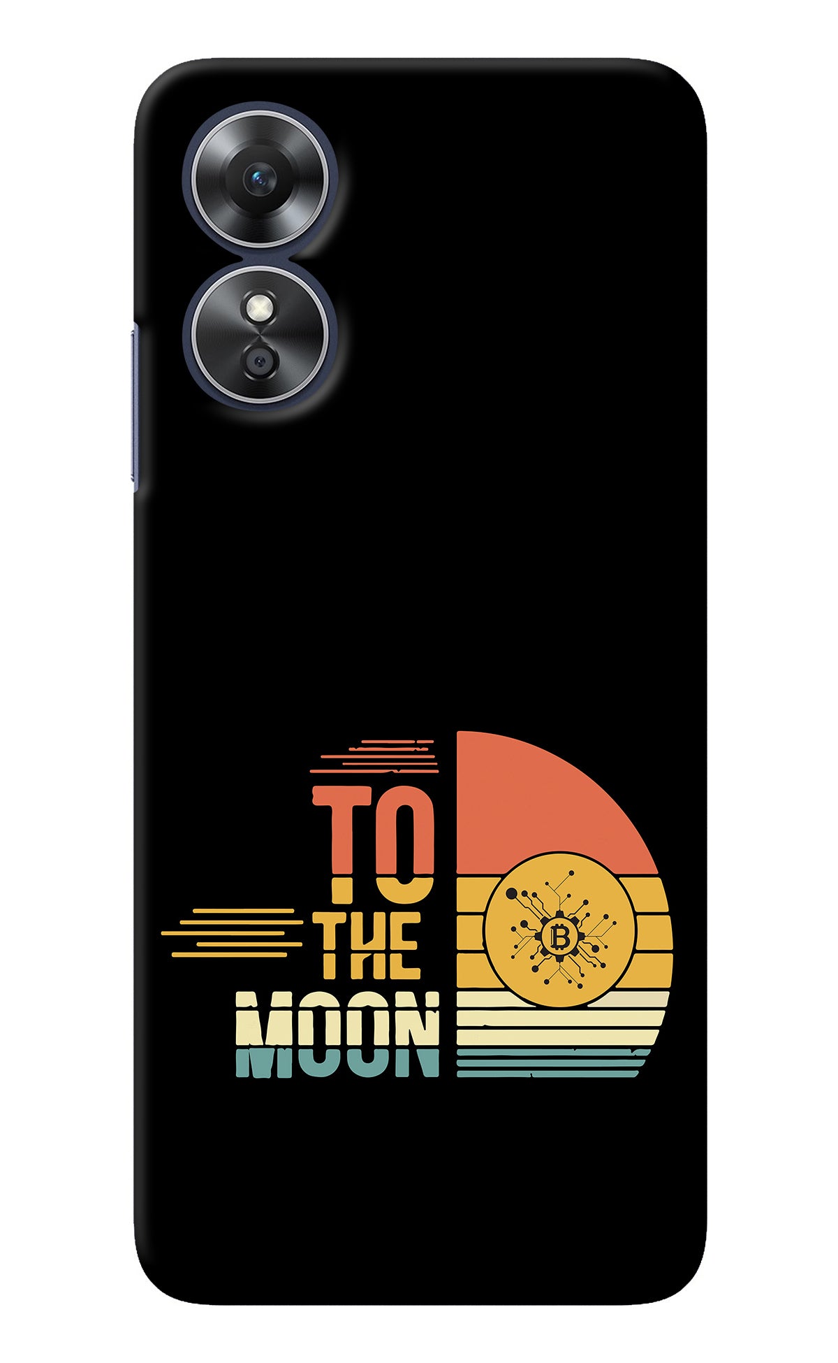 To the Moon Oppo A17 Back Cover