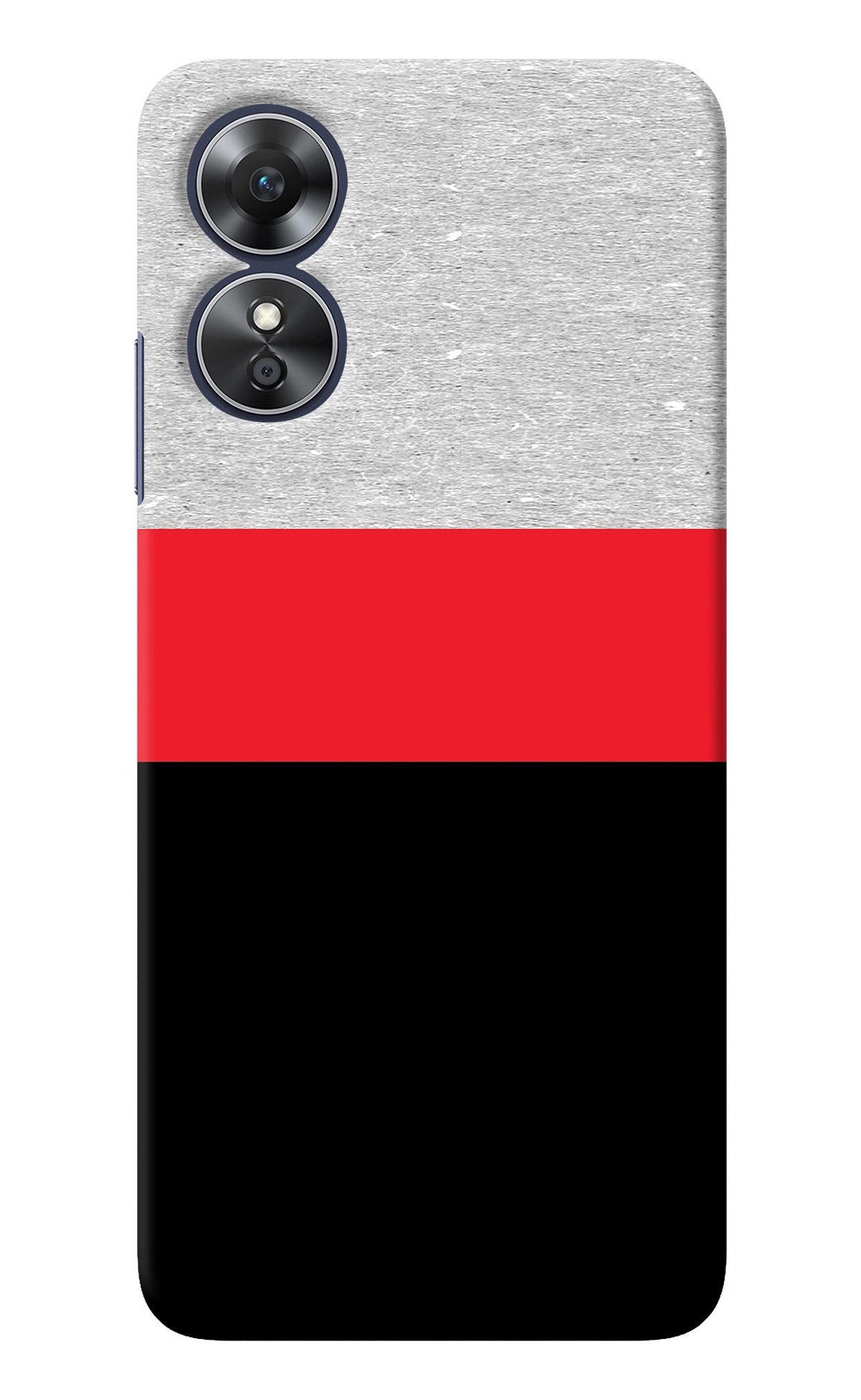 Tri Color Pattern Oppo A17 Back Cover