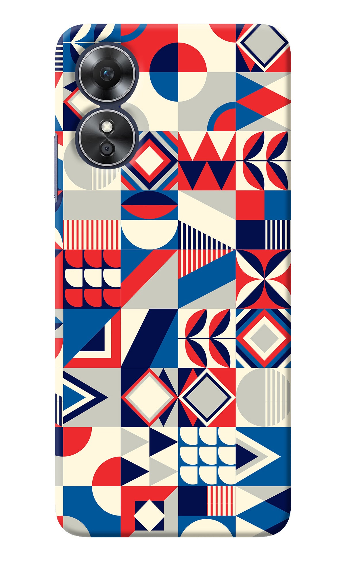 Colorful Pattern Oppo A17 Back Cover