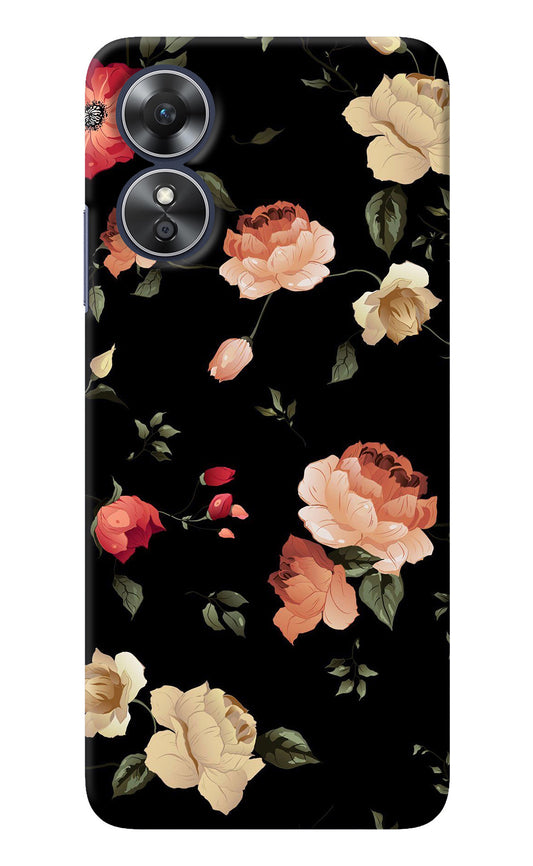 Flowers Oppo A17 Back Cover
