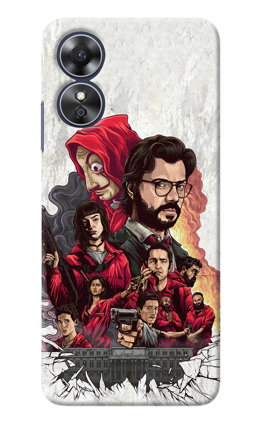 Money Heist Artwork Oppo A17 Back Cover