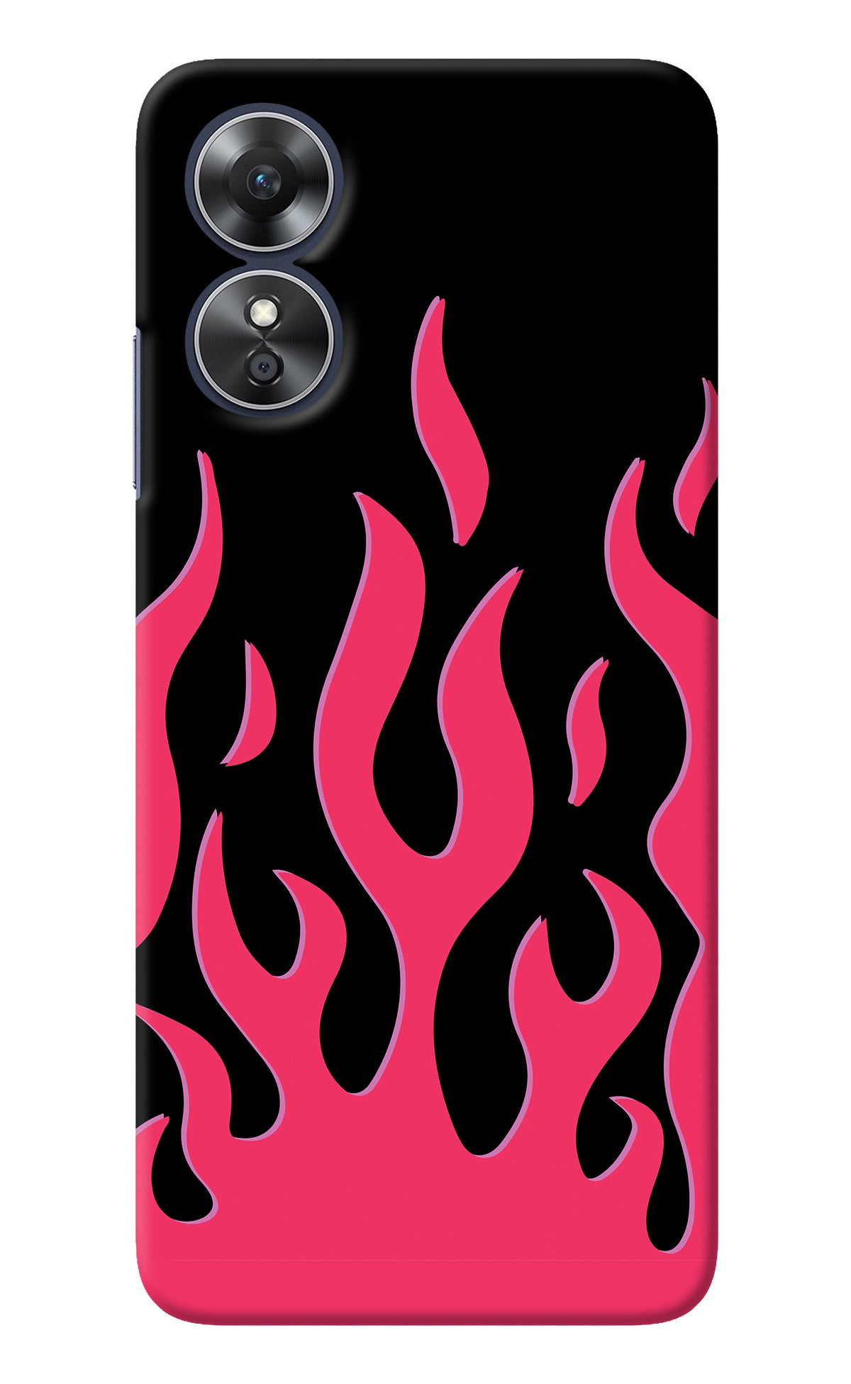 Fire Flames Oppo A17 Back Cover