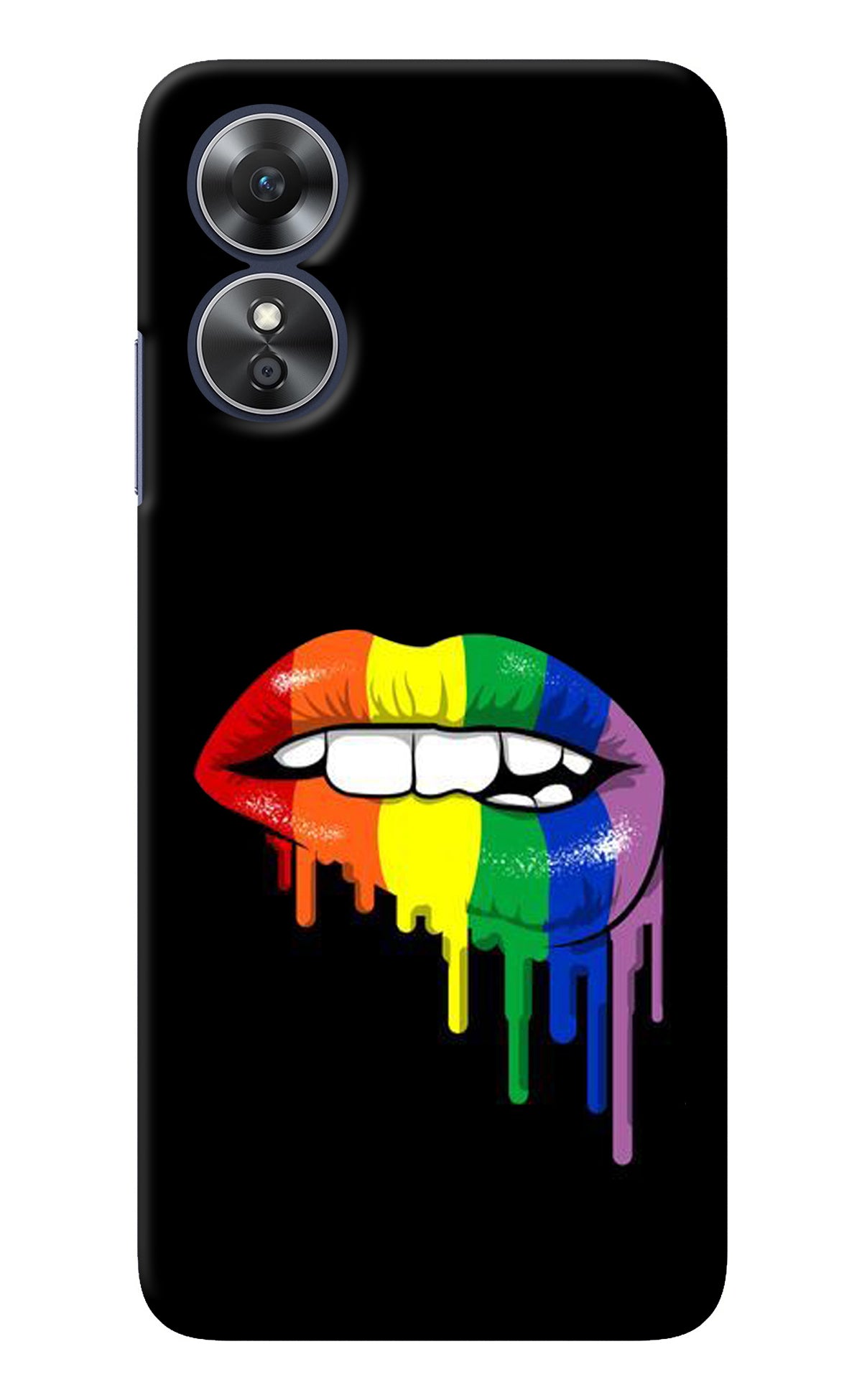 Lips Biting Oppo A17 Back Cover