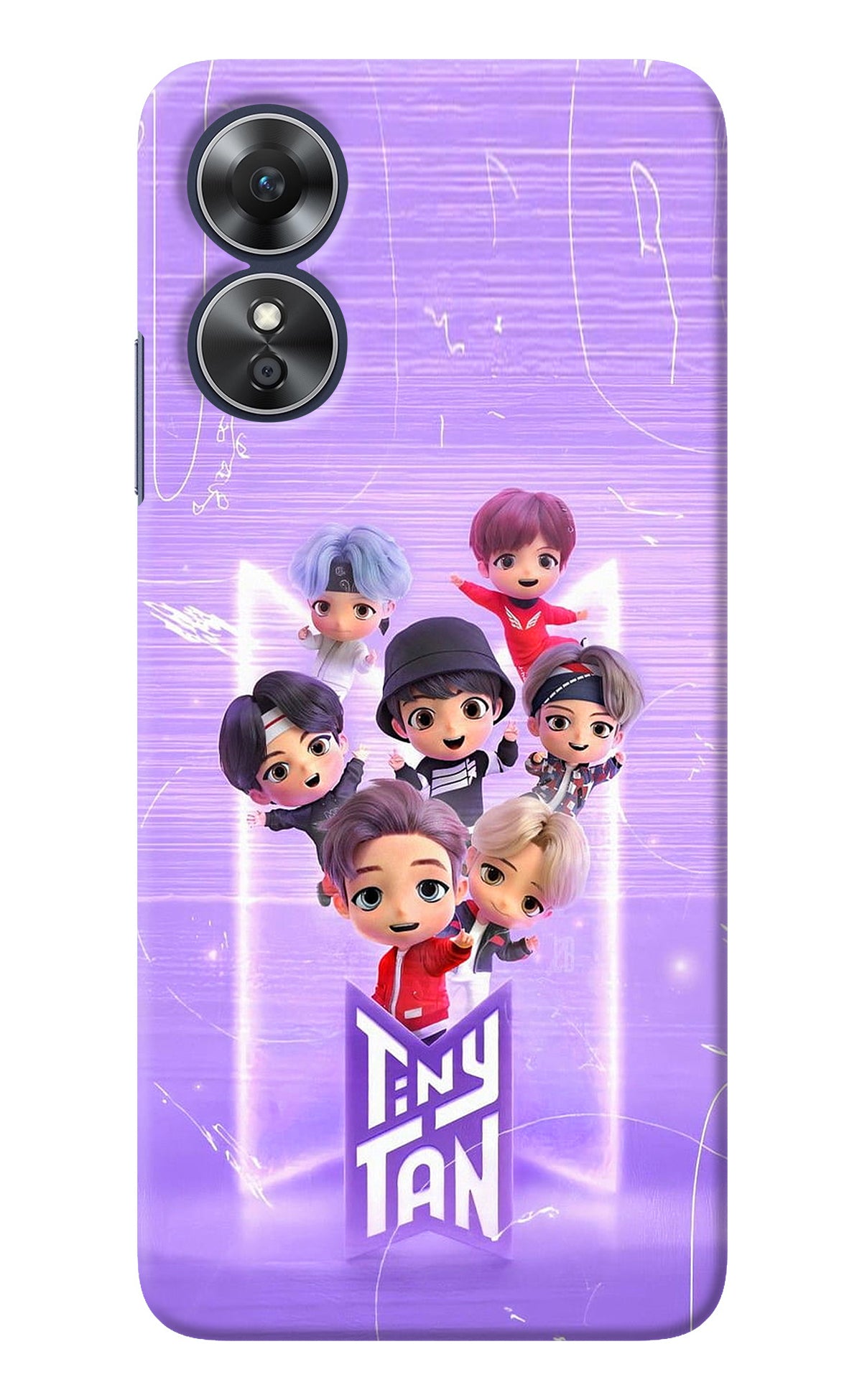 BTS Tiny Tan Oppo A17 Back Cover