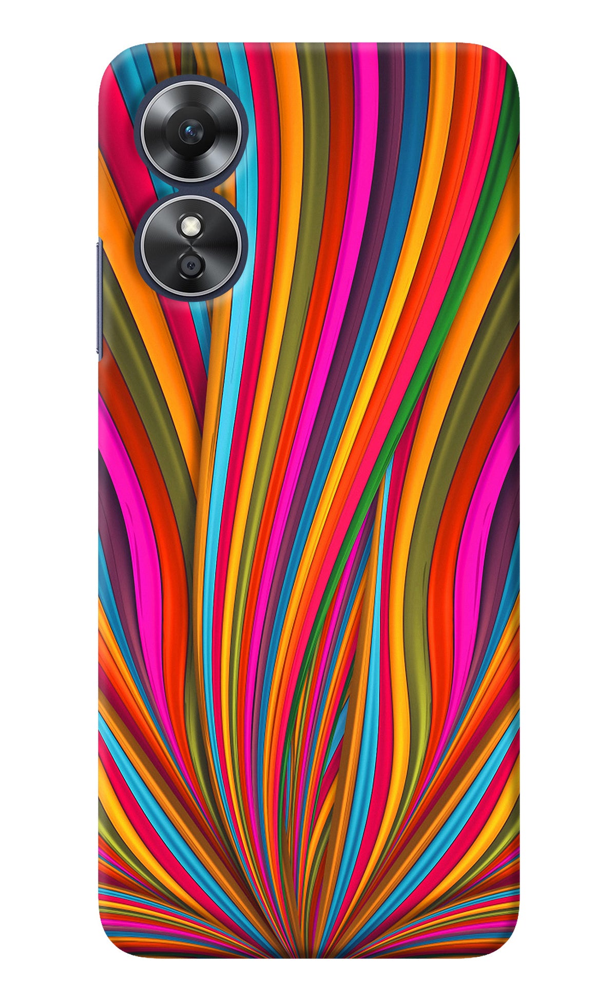 Trippy Wavy Oppo A17 Back Cover