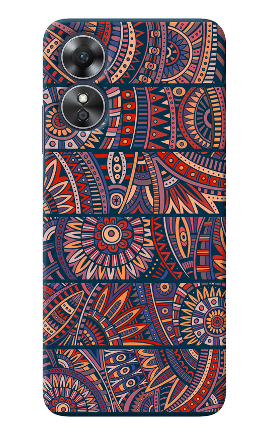 African Culture Design Oppo A17 Back Cover