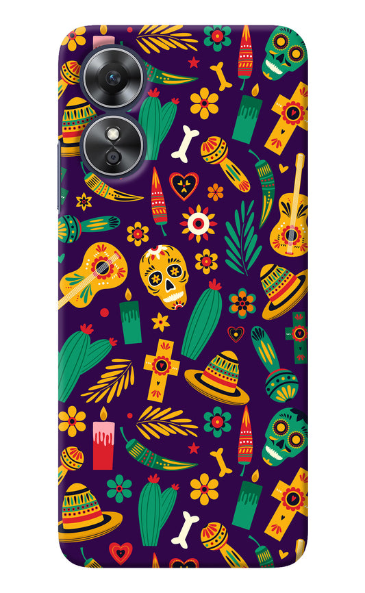 Mexican Artwork Oppo A17 Back Cover