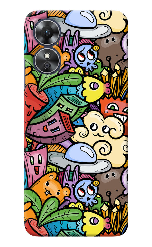 Veggie Doodle Oppo A17 Back Cover