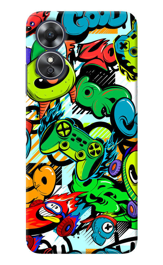 Game Doodle Oppo A17 Back Cover