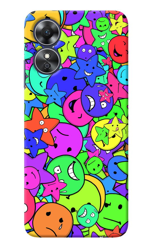 Fun Doodle Oppo A17 Back Cover