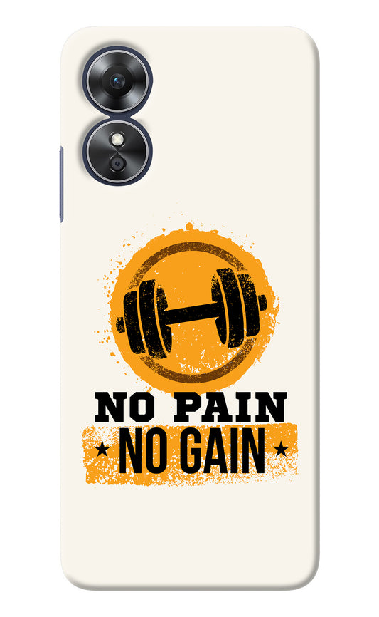 No Pain No Gain Oppo A17 Back Cover