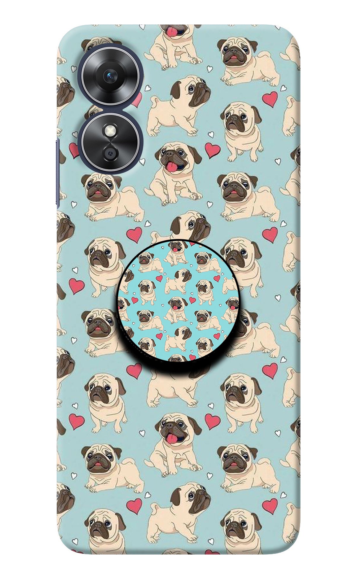 Pug Dog Oppo A17 Pop Case