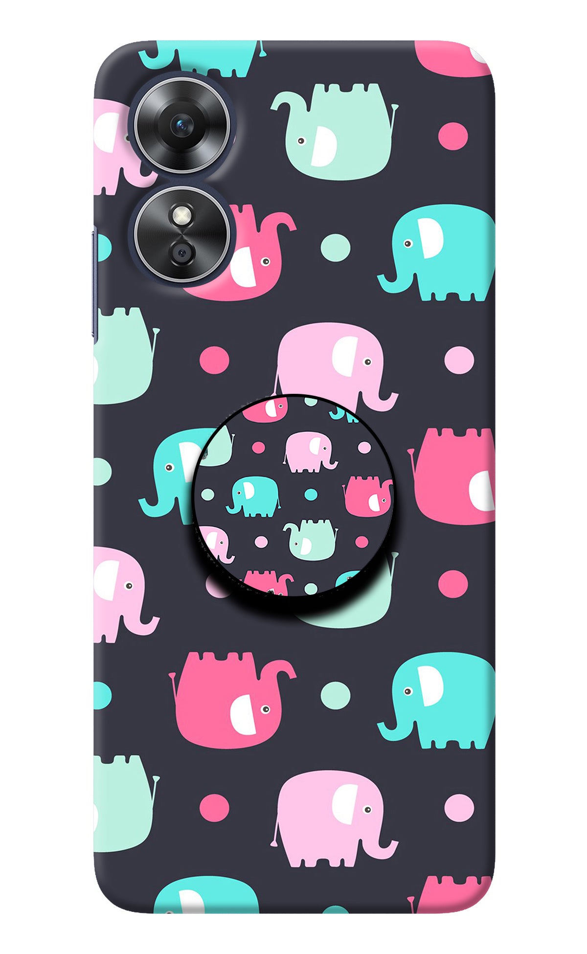 Baby Elephants Oppo A17 Pop Case