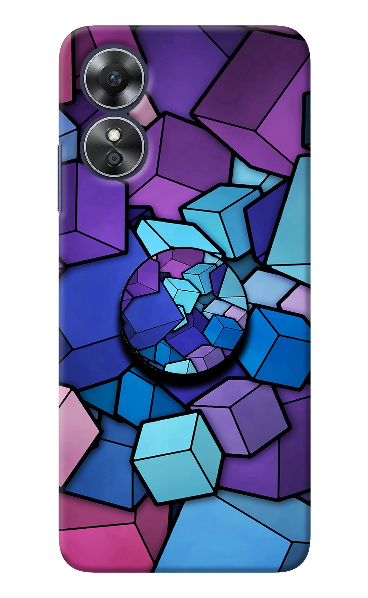 Cubic Abstract Oppo A17 Pop Case