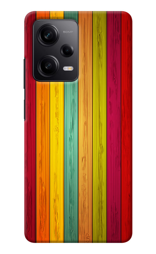 Multicolor Wooden Poco X5 5G Back Cover