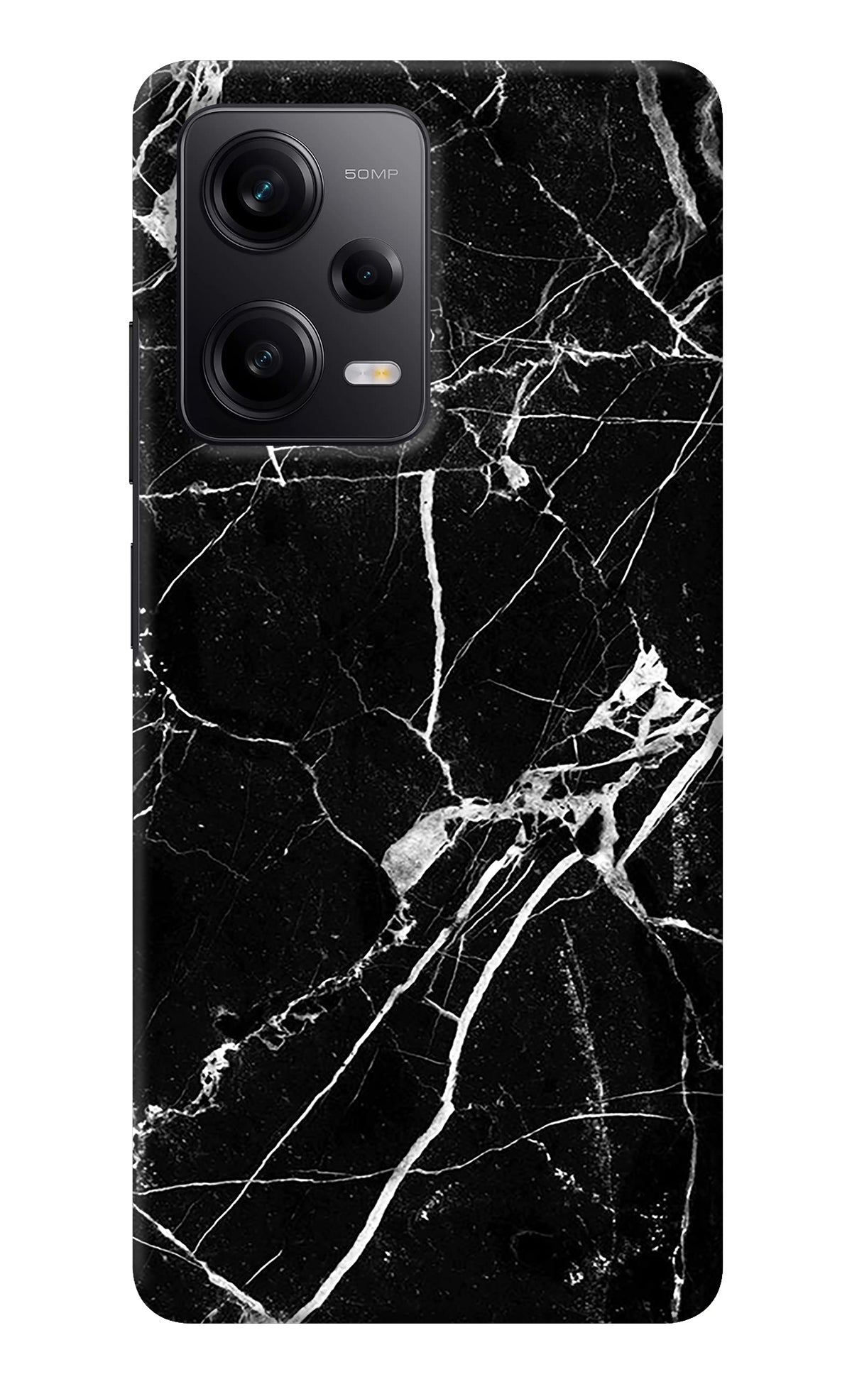 Black Marble Pattern Poco X5 5G Back Cover