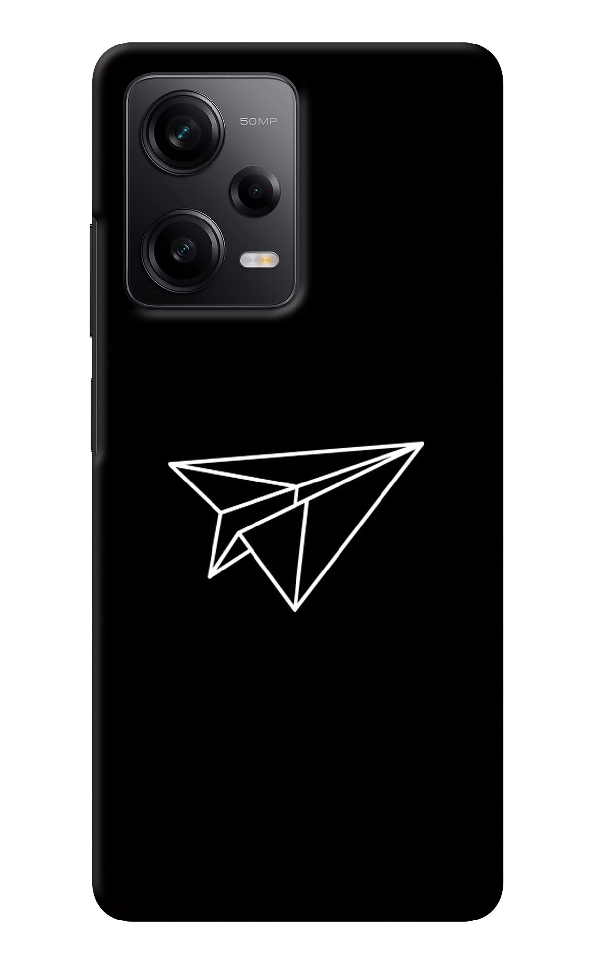 Paper Plane White Poco X5 5G Back Cover