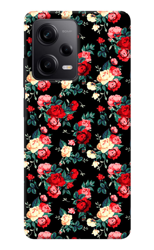 Rose Pattern Poco X5 5G Back Cover