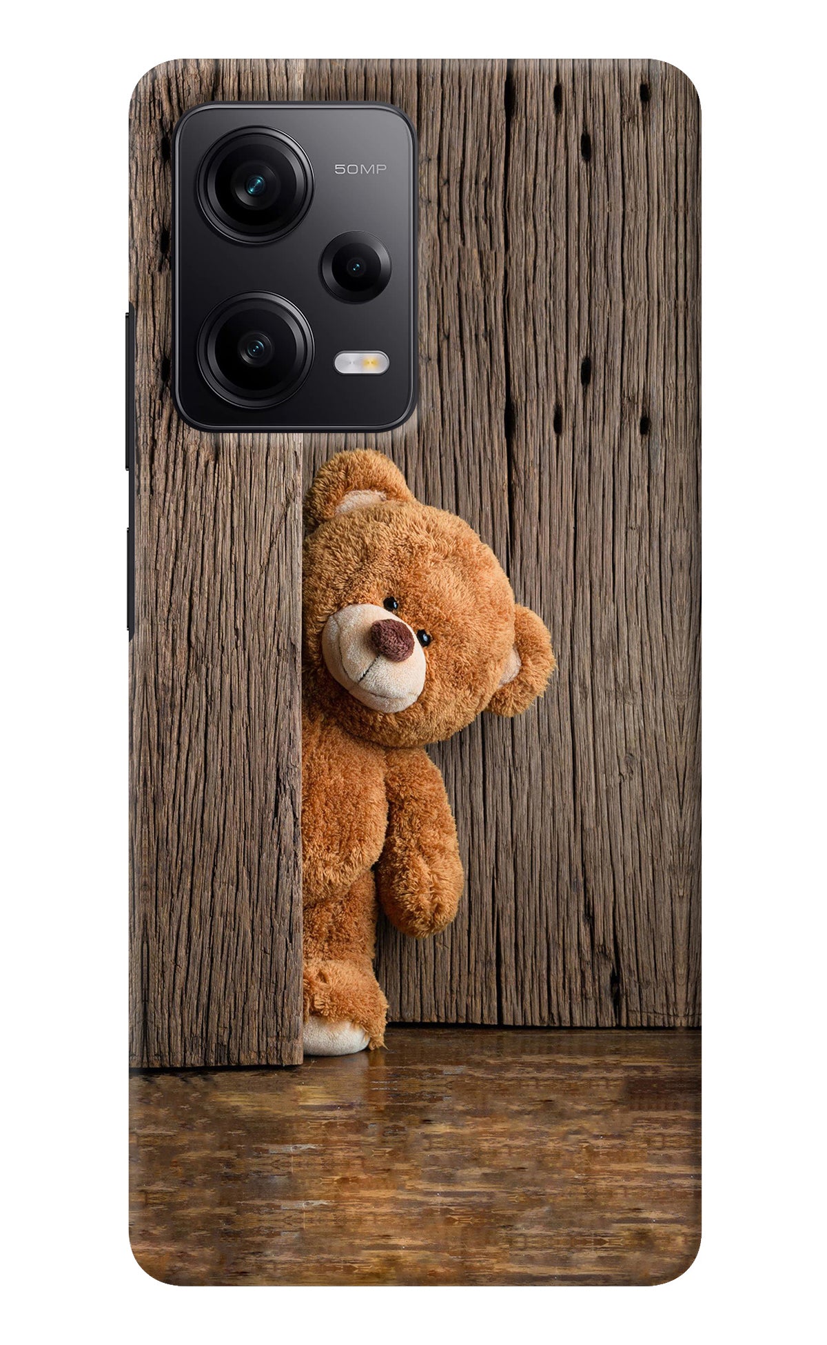 Teddy Wooden Poco X5 5G Back Cover