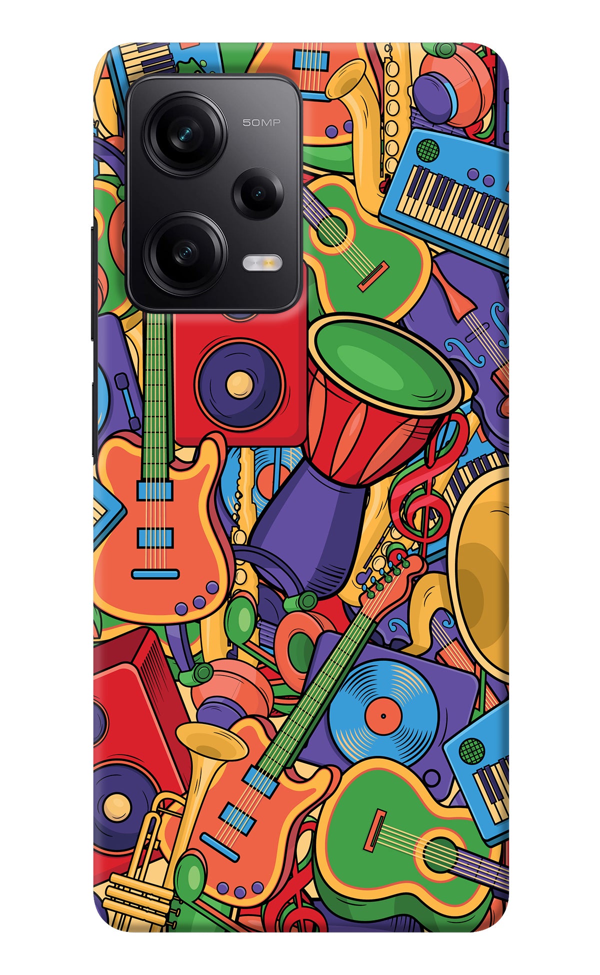 Music Instrument Doodle Poco X5 5G Back Cover