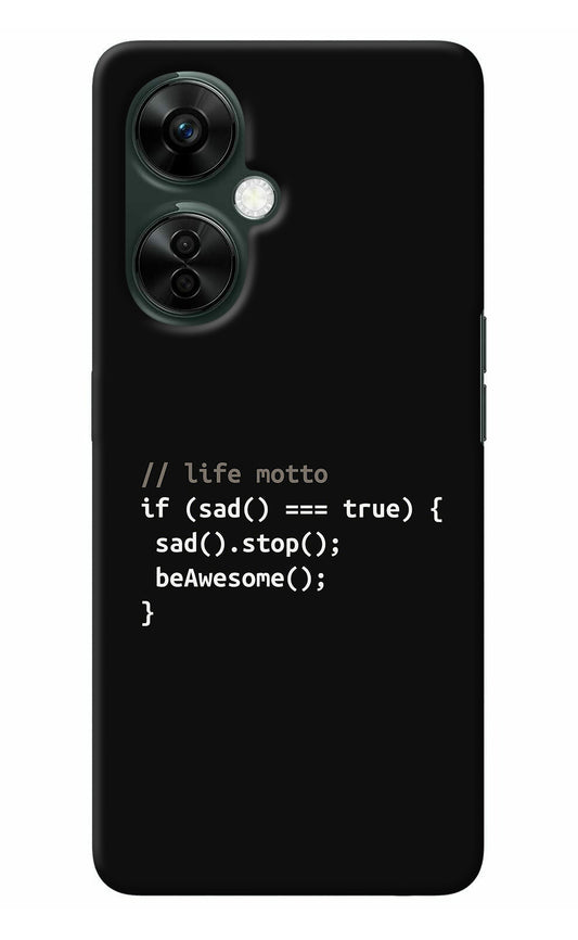 Life Motto Code OnePlus Nord CE 3 Lite 5G Back Cover
