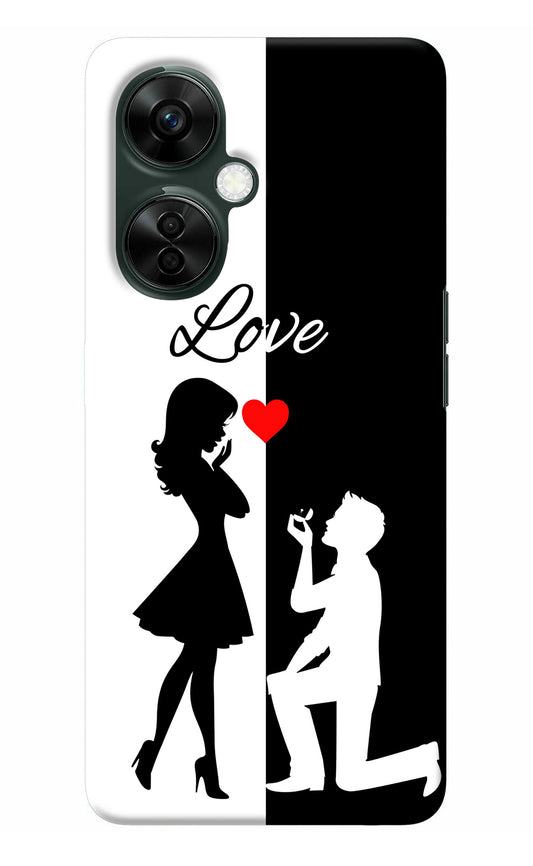 Love Propose Black And White OnePlus Nord CE 3 Lite 5G Back Cover